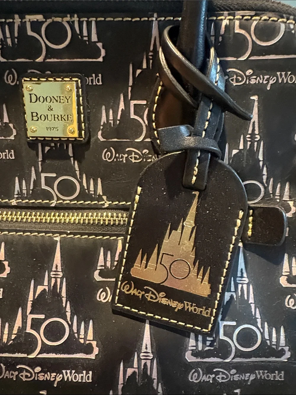 Dooney & Bourke Walt Disney World Black 50th Anniversary Dome Satchel